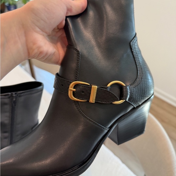 DOLCE VITA Black Leather Ankle Boots - Picture 8 of 10